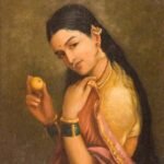 Raja Ravi Varma - Woman Holding a Fruit - (MeisterDrucke-20418)